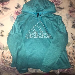 Adidas turquoise hoodie sweatshirt